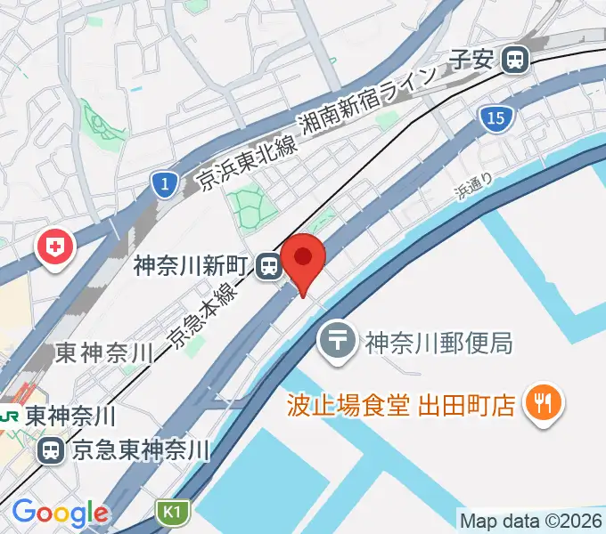 横浜ベイサイドスタジオの地図