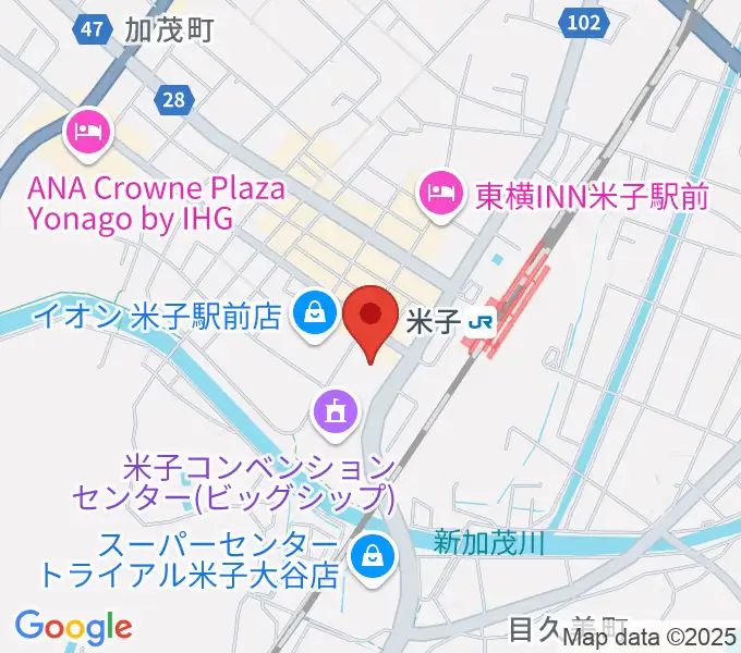 米子市文化ホール 練習室の地図
