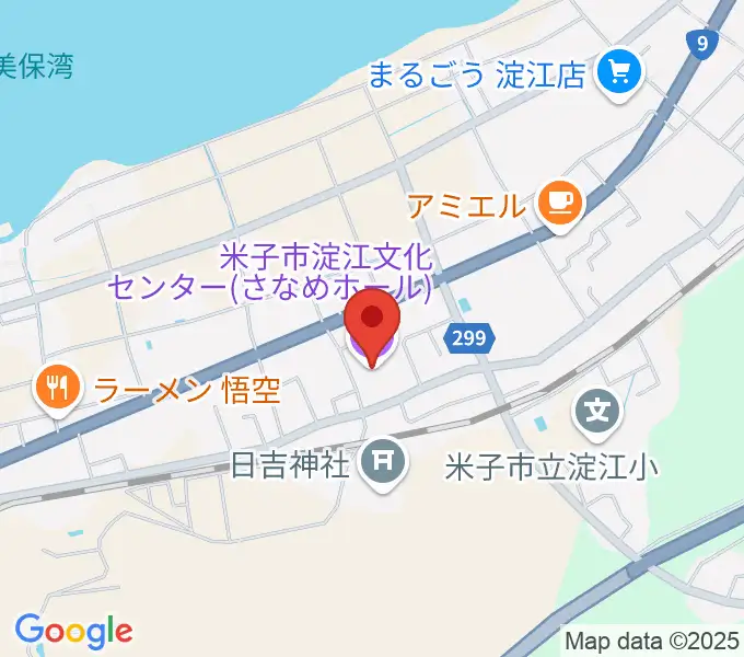 米子市淀江文化センター(さなめホール)の地図