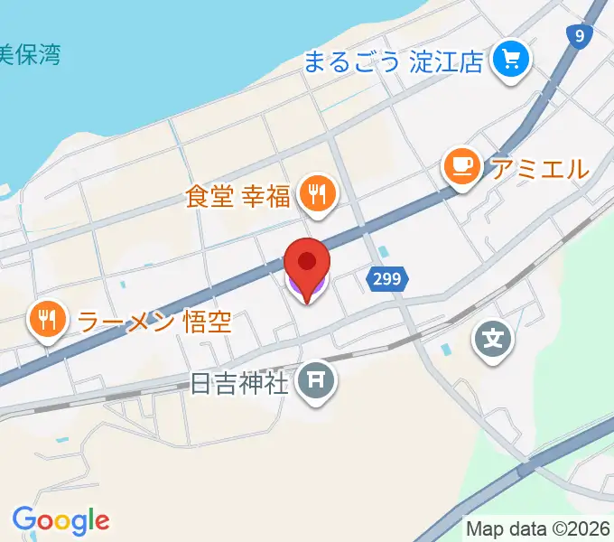 米子市淀江文化センター(さなめホール)の地図
