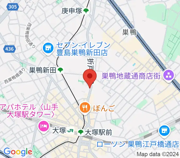 萬劇場の地図