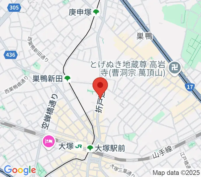 萬劇場の地図