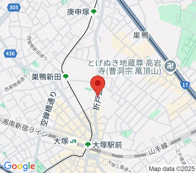 萬劇場の地図