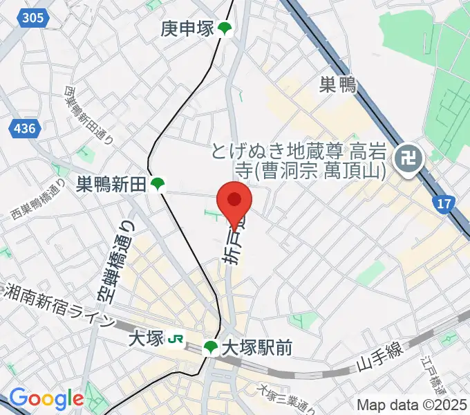 萬劇場の地図