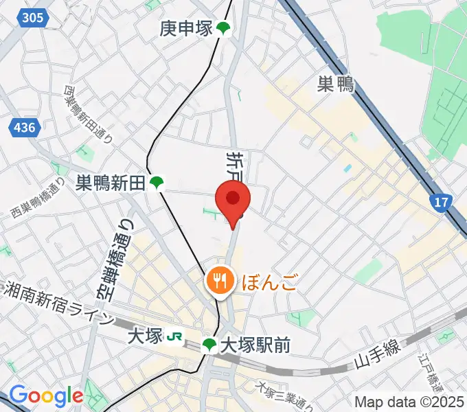 萬劇場の地図