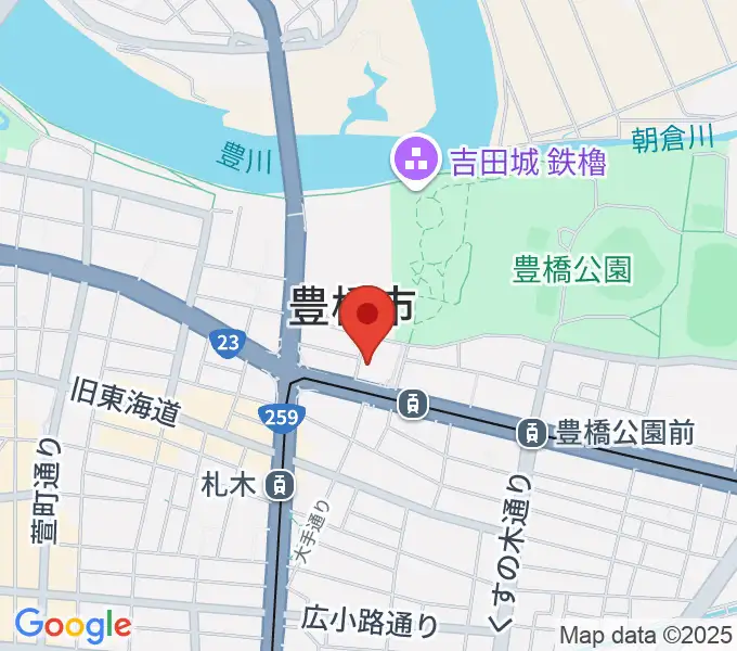 豊橋市公会堂の地図