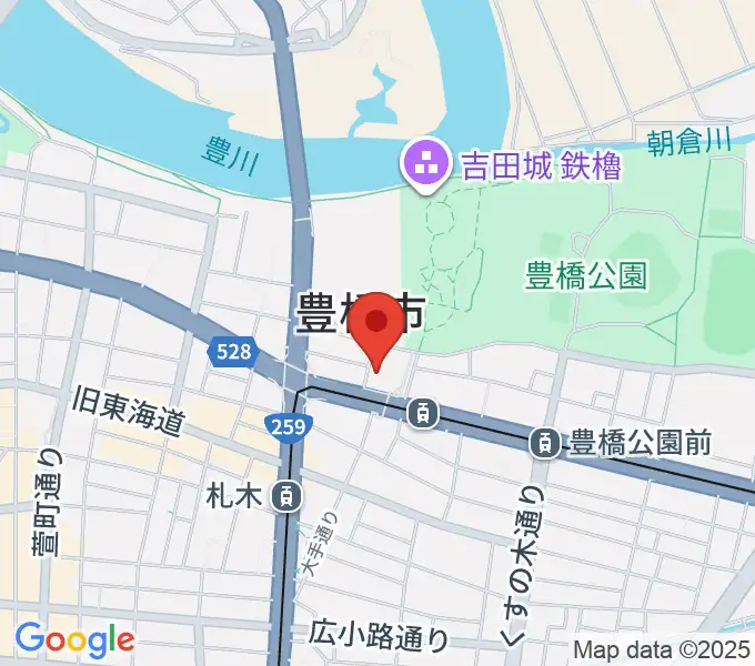 豊橋市公会堂の地図