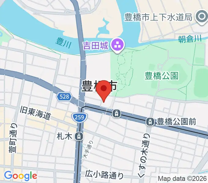 豊橋市公会堂の地図