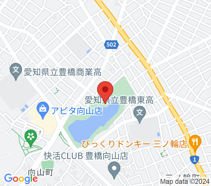 豊橋市民文化会館の地図