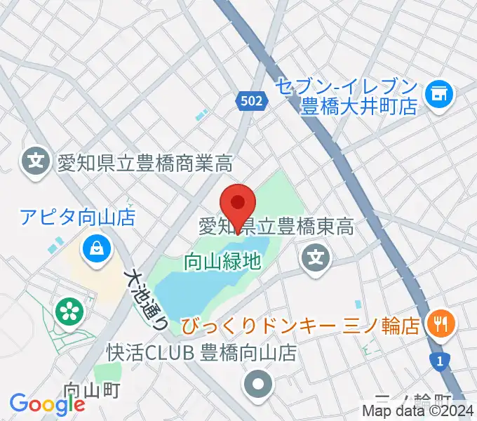 豊橋市民文化会館の地図