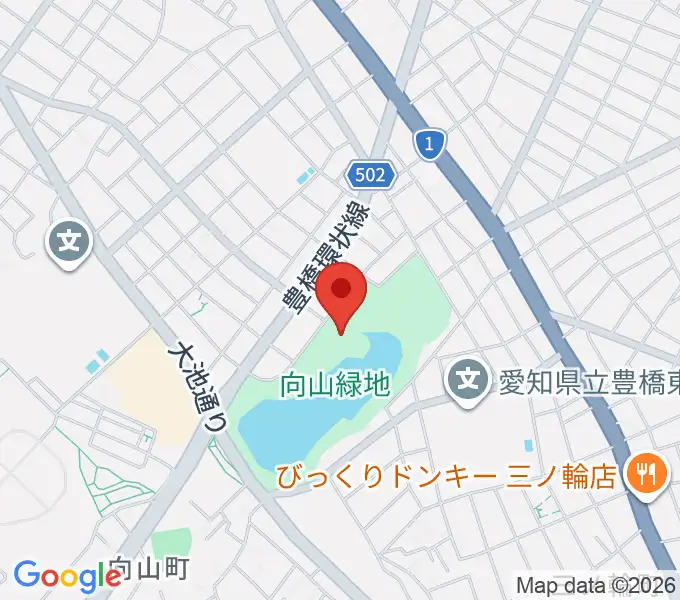 豊橋市民文化会館の地図