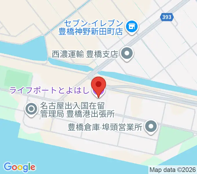 ライフポートとよはしの地図