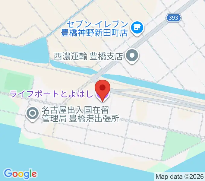 ライフポートとよはしの地図
