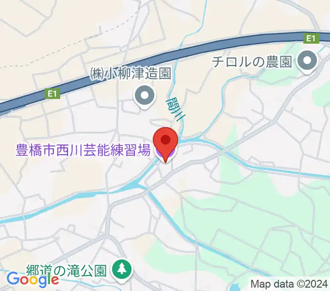 西川芸能練習場の地図