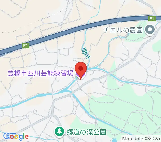 西川芸能練習場の地図