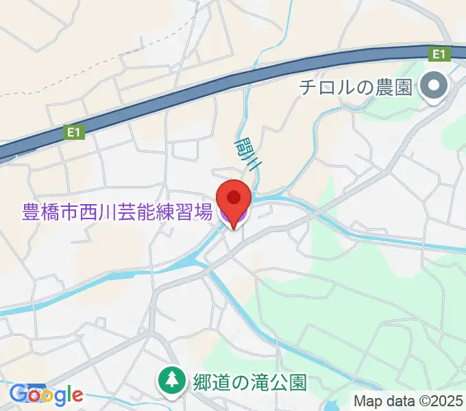 西川芸能練習場の地図