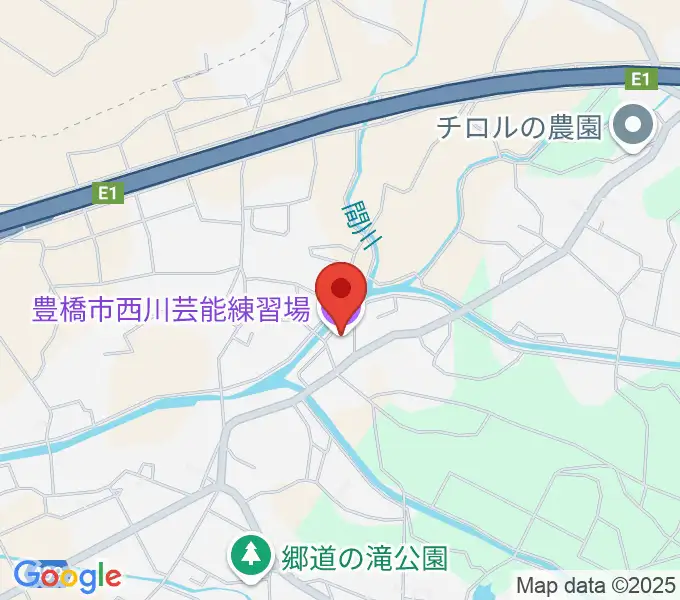 西川芸能練習場の地図