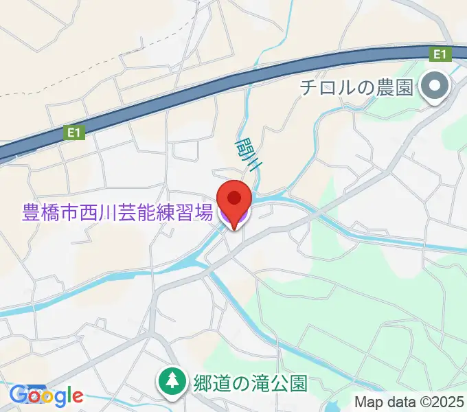 西川芸能練習場の地図