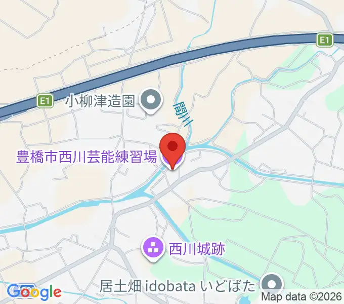 西川芸能練習場の地図