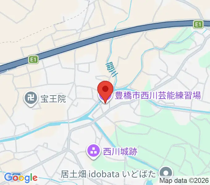 西川芸能練習場の地図