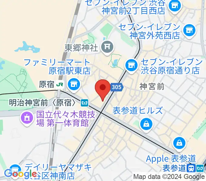 ラフォーレミュージアム原宿の地図