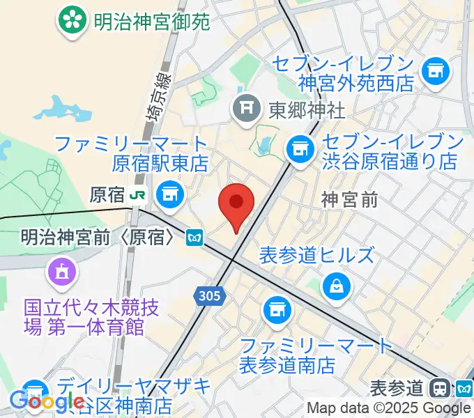 ラフォーレミュージアム原宿の地図