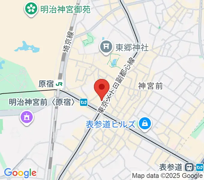 ラフォーレミュージアム原宿の地図
