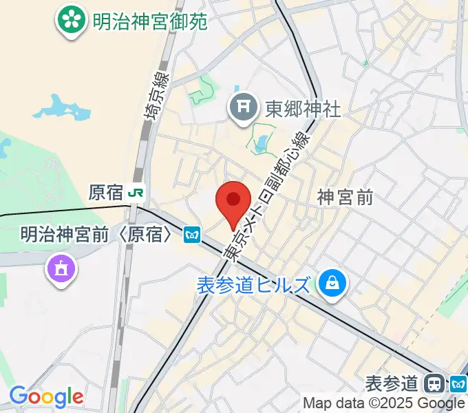 ラフォーレミュージアム原宿の地図