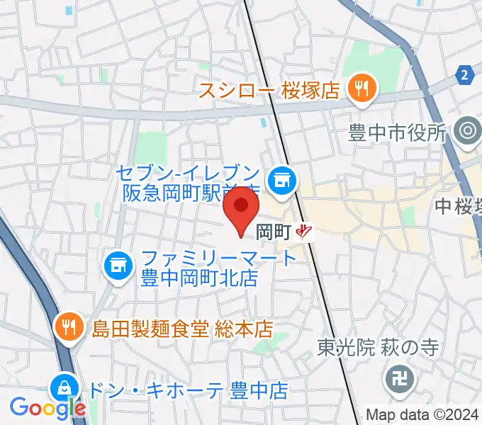 豊中市立伝統芸能館の地図