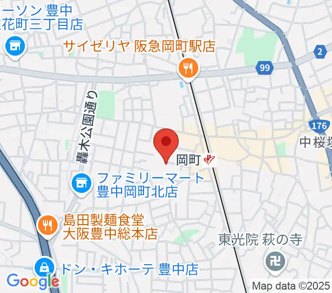 豊中市立伝統芸能館の地図