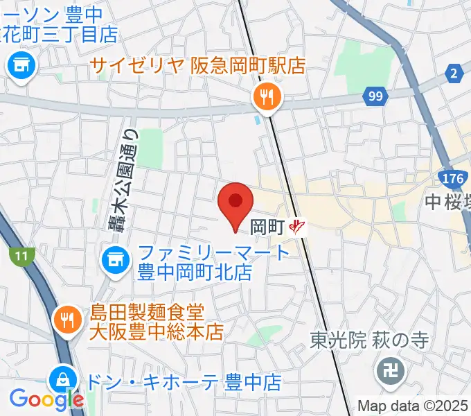 豊中市立伝統芸能館の地図
