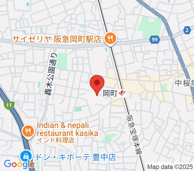 豊中市立伝統芸能館の地図