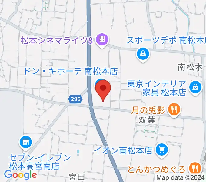 南松ホールの地図