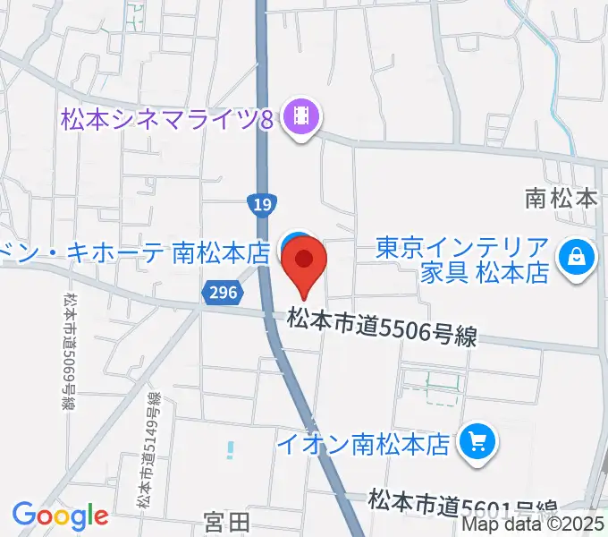 南松ホールの地図