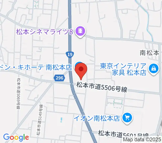 南松ホールの地図