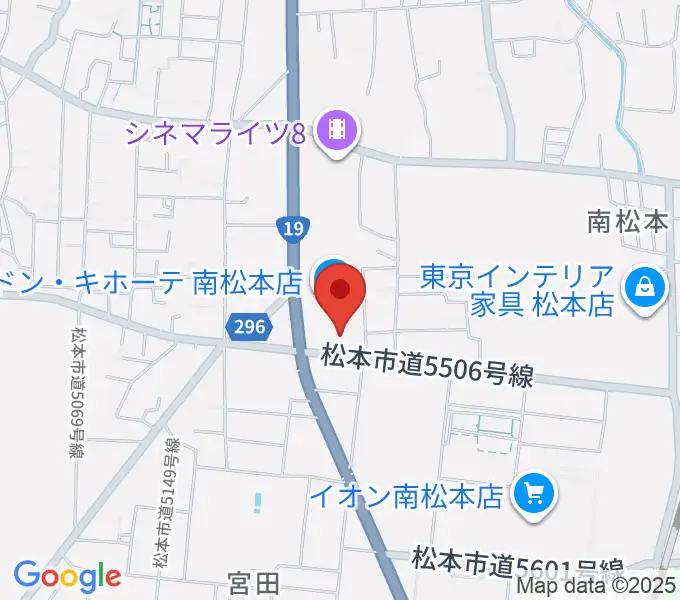 南松ホールの地図