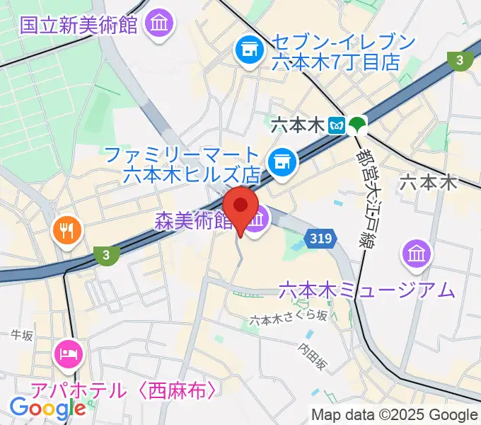 六本木アカデミーヒルズの地図
