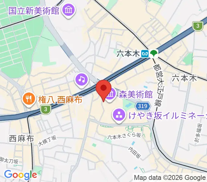 六本木アカデミーヒルズの地図