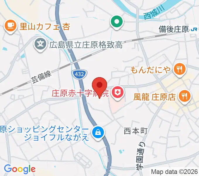みどりしんきんホールの地図