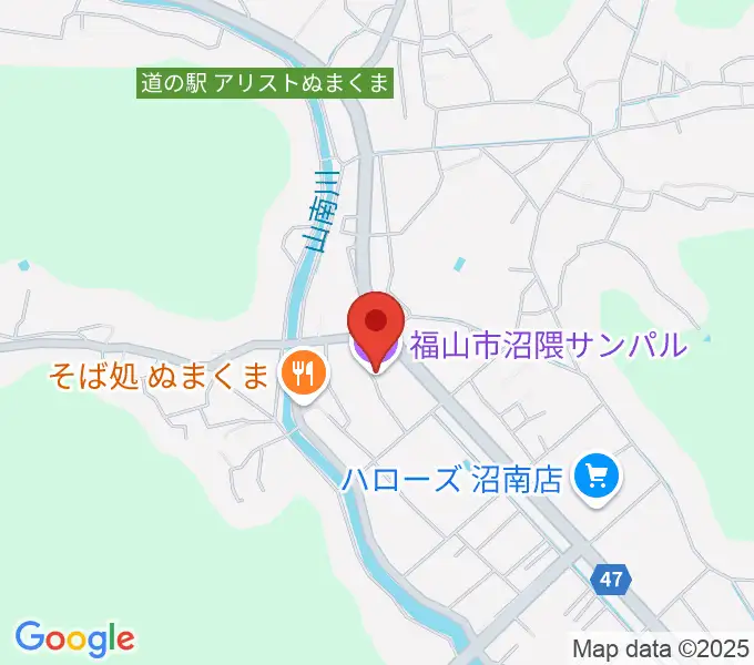 福山市沼隈サンパルの地図