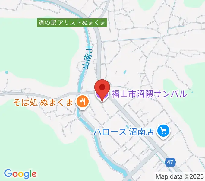 福山市沼隈サンパルの地図