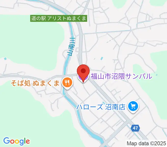 福山市沼隈サンパルの地図