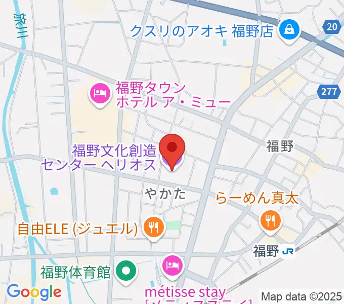 福野文化創造センター ヘリオスの地図