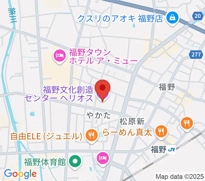 福野文化創造センター ヘリオスの地図