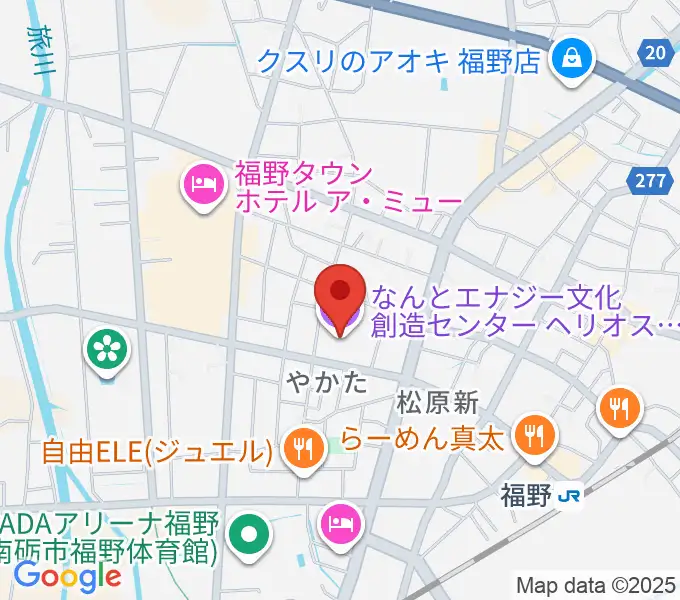 なんとエナジー文化創造センターヘリオスの地図