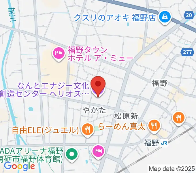 なんとエナジー文化創造センターヘリオスの地図