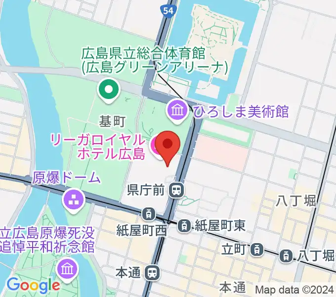 NTTクレドホールの地図