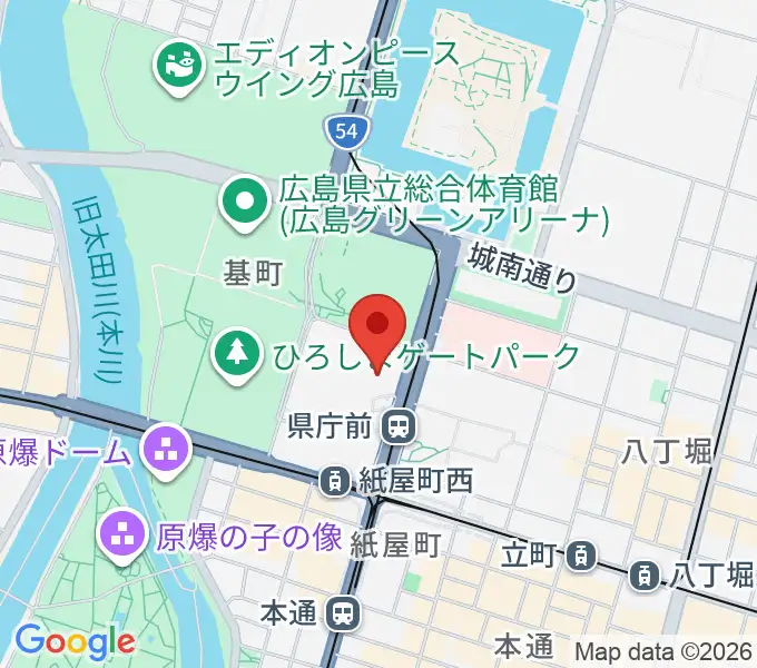 NTTクレドホールの地図