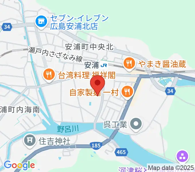 安浦まちづくりセンターの地図