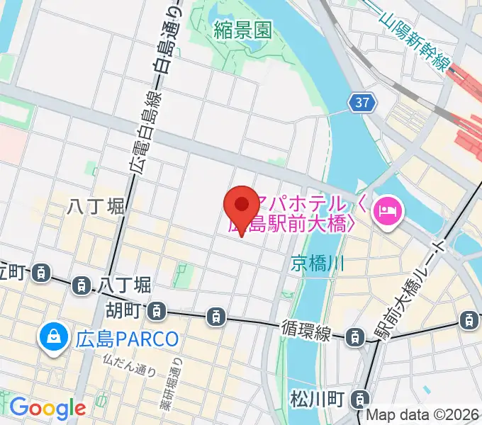 エリザベト音楽大学セシリアホールの地図